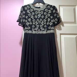 ASOS black short-sleeved gown